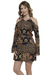 Vestido Curto Mangas Flare Estampado Curto - loja online