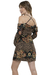 Vestido Curto Mangas Flare Estampado Curto na internet