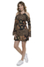 Vestido Curto Mangas Flare Estampado Curto - Fashion Majestic