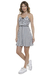 Vestido Curto Viscolycra Listrado Cordões Acinturado Alças - comprar online