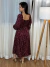 Vestido Viscolinho Manga Longa Midi Estampado - comprar online