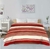 Manta suave y calentita Coral Fleece Twin Size Rayas Roja
