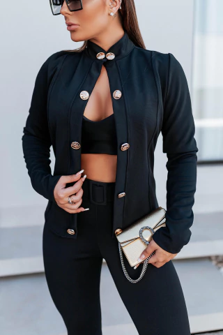 Casaco Lady black com top - comprar online