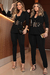 Blazer Mademoiselle black com cinto 3 faixas - Donna Patty Boutique