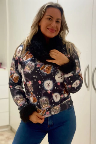 Blusa gola removível black - comprar online