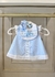 VESTIDO AZUL CON ENCAJE BLANCO