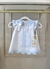VESTIDO BLANCO CON TURQUESA