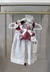 VESTIDO BURDEOS CON ORGANDY BEIGE en internet