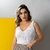 Cropped Feminino Top Tricot Moda Verão Detalhes Frete/Costa (LUBINA) - loja online