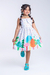 Vestido arco íris Branco - loja online