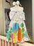 Vestido arco íris Branco