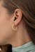 Brinco argola vazado duplo banhado a ouro 18k - comprar online