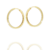 Brinco argola lisa passante banhado a ouro 18k