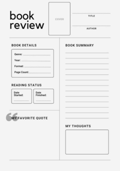 Diario de lectura minimalista - comprar en línea