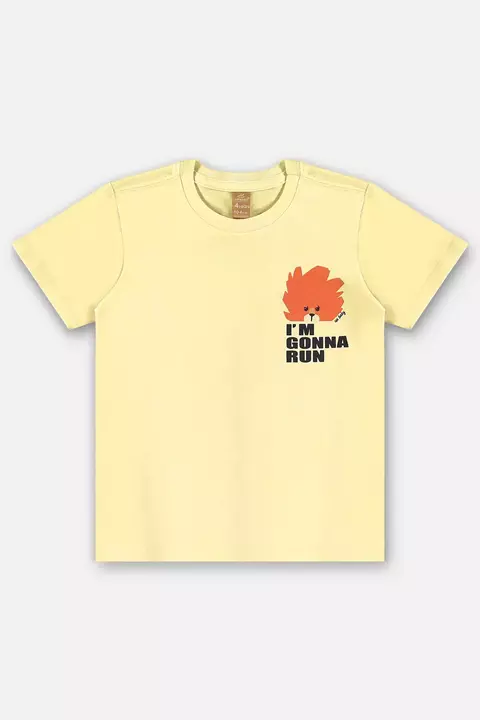 CAMISETA MANGA CURTA MEIA MALHA AMARELO CLARO - UPBABY - 46064