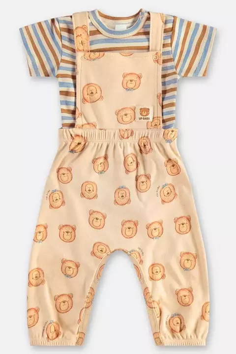 CONJUNTO BODY COM JARDINEIRA EM SUEDINE - UPBABY - 46193