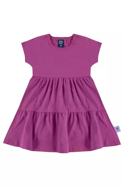18116- Vestido em meia malha roxo/ -2 anos