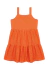 VESTIDO EM LAISE MODELO TRES MARIAS- LARANJA VIVO