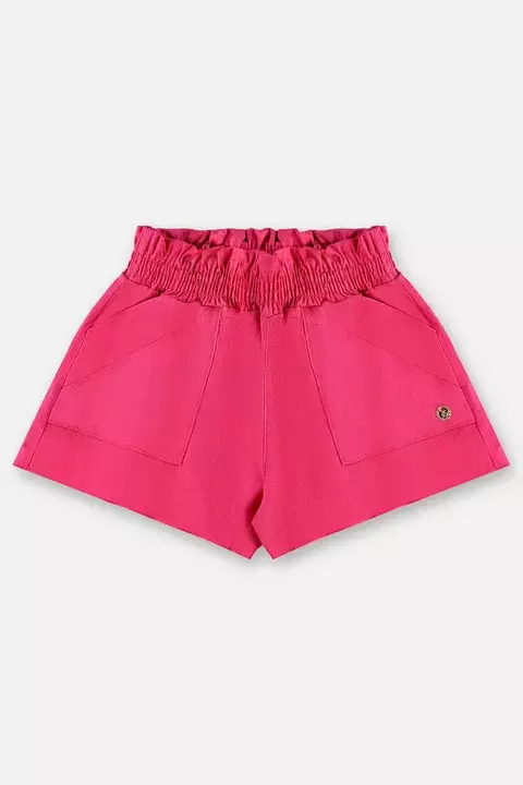 SHORTS EM TECIDO LINHO COM ELASTANO PINK - UPBABY - 46021