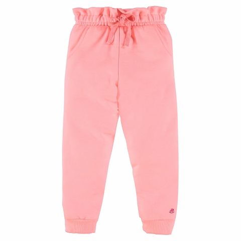 44295 - CALCA EM MOLETOM SEM FELPA COR ROSA FLOUR