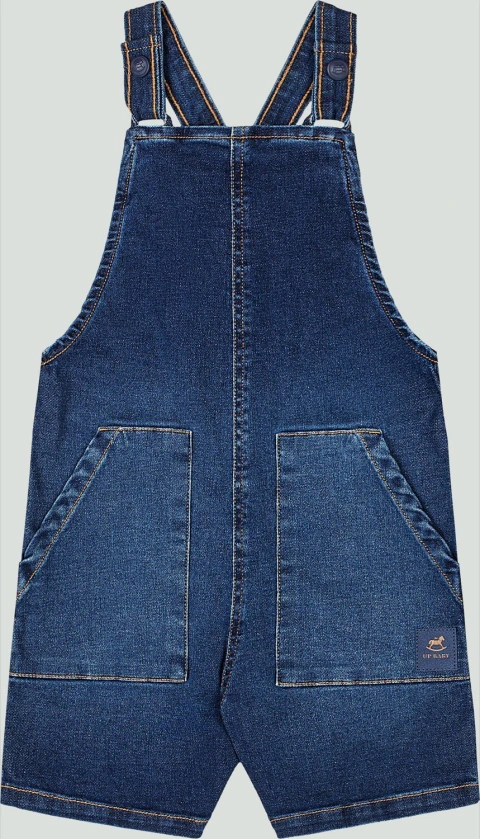 46947 - JARDINEIRA JEANS COM ELASTANO 08 193921 AZUL ESCURO