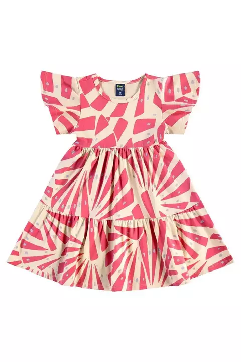 VESTIDO MANGA CURTA EM COTTON ROSA - BEE LOOP - 18127