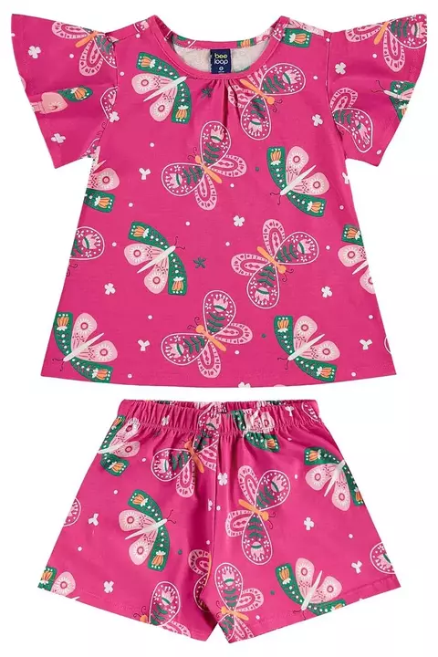 CONJUNTO BATA E SHORTS EM MEIA MALHA - BEE LOOP - 18137