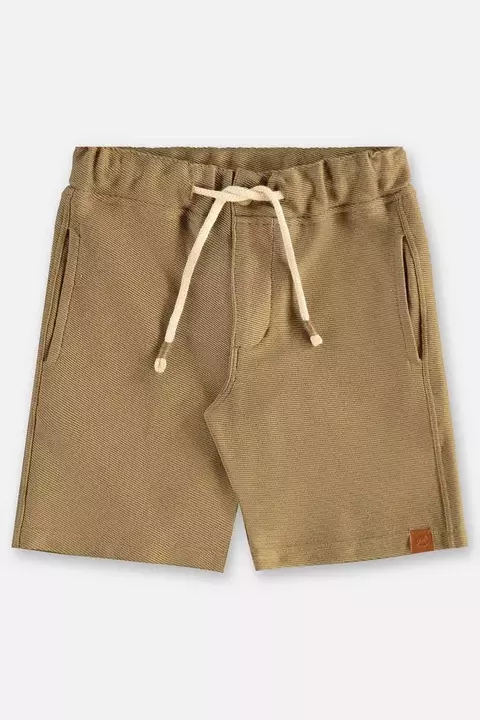 BERMUDA EM MALHA SARJADA CAQUI ESCURO - UPBABY - 46098