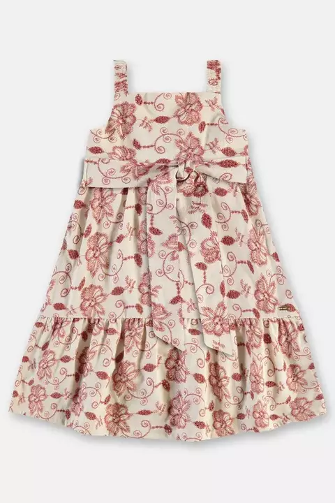 46578- VESTIDO MIDI EM TECIDO LINHO 10 191657 VERMELHO KARANDA