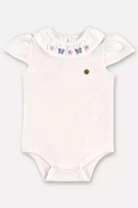 46177- Body em suedine gola bordada/ cor 106/ tamanho M