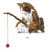 Decoração gato pescando para aquário - comprar online
