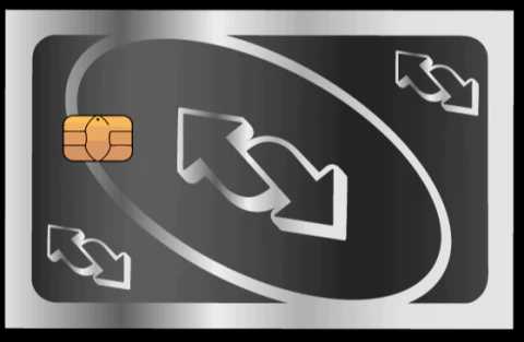 TARJETA METALICA MONOPOLY UNO REVERSE - SLOT CHIP