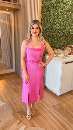 CONJUNTO DE SAIA MIDI DE LINHO