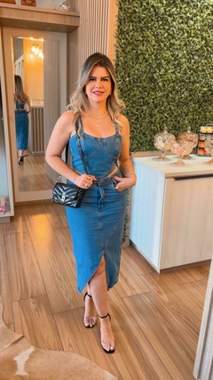 CONJUNTO DE SAIA COM CROPPED JEANS