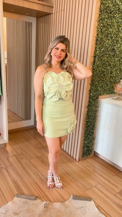 CONJUNTO DE SAIA PISTACHE