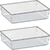 Organizador Potes Retangular Duplo 24 cm x 16 cm x 5,5 cm Acrimet