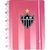 Caderno Inteligente Grande Atlético Mineiro Rosa - Caderno Inteligente