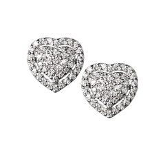 Brinco Coração Diamantes.