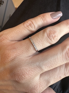 Meia Aliança diamantes 1 ponto na internet