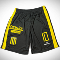 Short Micro Fibra Vinilo Retiel de Almirante Brown Negro Número 10 Recorte Amarillo - comprar online