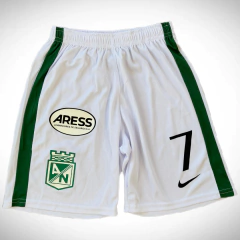 Short Micro Fibra Vinilo Nike de Atlético Nacional Blanco Número 7 Recorte Verde - comprar online