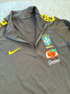 Buzo Térmico Medio Cierre Nike de Brasil Negro - tienda online