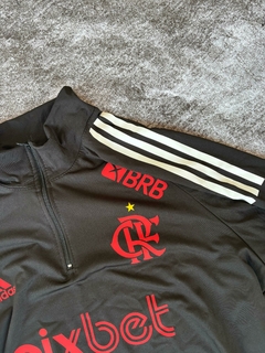 Buzo Térmico Medio Cierre Adidas de Flamengo Negro en internet
