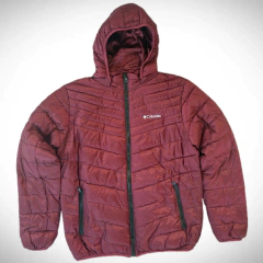 Campera Inflable Columbia Bordó con Piel - comprar online