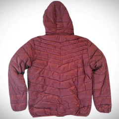 Campera Inflable Columbia Bordó con Piel en internet
