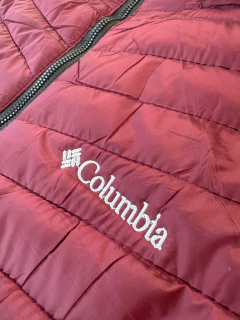 Campera Inflable Columbia Bordó con Piel - Lírico Showroom - Tienda Online de Fútbol 