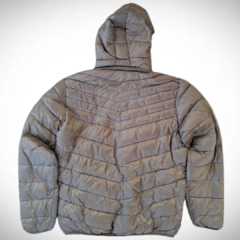 Campera Inflable Columbia Gris con Piel en internet