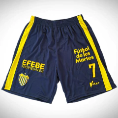 Short Micro Fibra Vinilo Vilter de Dock Sud Negro Número 7 Recorte Amarillo - comprar online