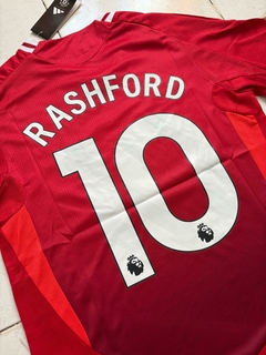 Camiseta Versión Jugador Adidas del Manchester United Titular Rashford 2024/25 - Lírico Showroom - Tienda Online de Fútbol 