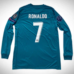 Camiseta Mangas Largas Adidas del Real Madrid Tercera Equipación Ronaldo Champions League 2017/18 - comprar online